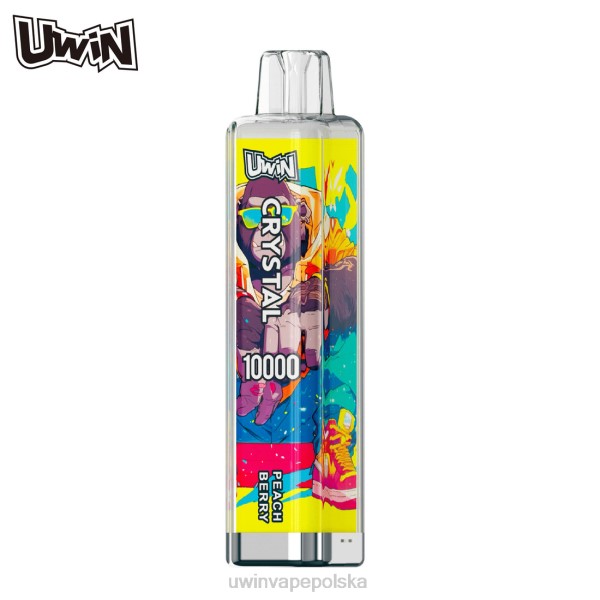 UWIN Vape Warszawa - UWIN CRYSTAL 10000 jednorazowych waporyzatorów jagoda brzoskwiniowa 8PHX12